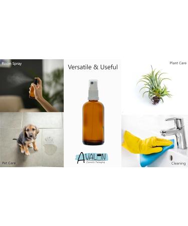Buy 5 x 100ml Brown Glass Spray Bottles with Pump Atomizer & Protective Cap - Ideal for Essential Oils & DIY Projects | International Shipping Available - Buy Online on SooperMarket.com