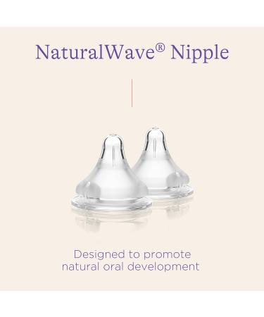 Lansinoh NaturalWave Slow-Flow Baby Bottle Nipples Size 2S, 2 Count, Anti-Colic Design - Buy Online on SooperMarket.com