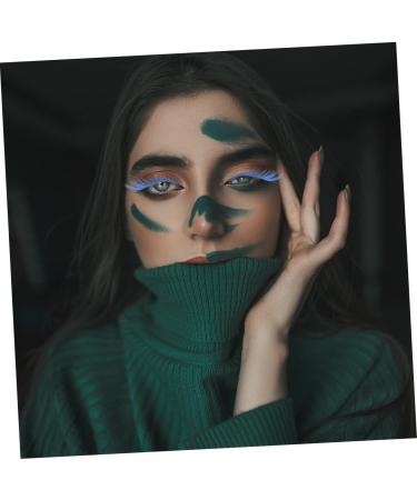 Buy Blue Long Eyelashes - 2 Pairs Halloween Fake Lashes for Stunning Eye Makeup | Perfect for Costumes & Performances - Buy Online on SooperMarket.com