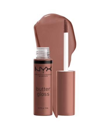 NYX PROFESSIONAL MAKEUP Butter Gloss Brown Sugar  Non-Sticky Lip Gloss - Butterscotch (Neutral Light Brown) 46 Butterscotch 0.27 Fl Oz (Pack of 1)