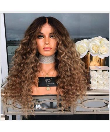 BGHJUE African Wig Brown Yellow Roll Lace Front Human Hair Wigs Brazilian Straight Wig Pre Plucked Hairline With Baby Hair Lace Wig