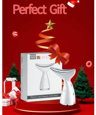 VOFEL Facial Neck Massager - Electric Face Neck Lifting Massager with Heat & Massage Modes for Wrinkles - White - Buy Online on SooperMarket.com