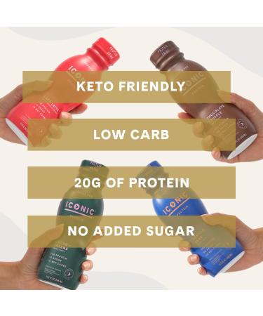 Iconic Cacao + Greens Protein Drinks (12 Pack) | Grass Fed, Organic Veggies & Cacao | Low Carb, Lactose Free, Soy Free | Keto Friendly - Buy Online on SooperMarket.com