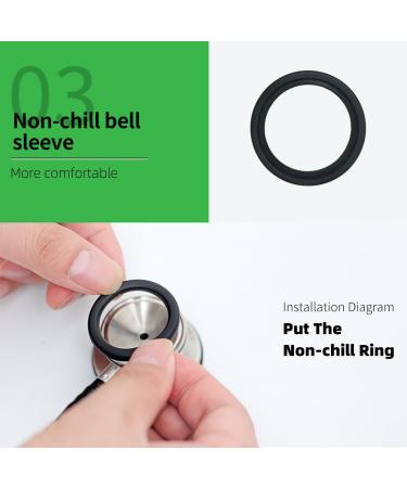 Stethoscope Replacement Parts Kit - Diaphragm & Ear Tips Compatible with Littmann Cardiology & Classic - Adult & Pediatric - Black - Buy Online on SooperMarket.com
