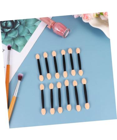 WOONEKY 24pcs Eyeliner Sponge Brush Smudge Eye Brush Dual Ended Eyeshadow Brush 7cm Black - Buy Online on SooperMarket.com
