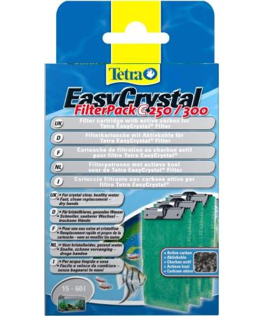 Tetra EasyCrystal Filt Pack C250/300 - Activated Carbon Filter Pads for Aquariums (15-60L) - 3 Pieces - Optimized Filtration Solution - Buy Online on SooperMarket.com