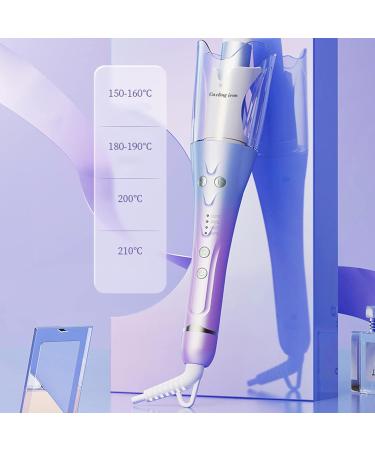 iFCOW Automatic Curling Iron Auto Hair Curler Left & Right Hair Curling Wand with 4 Temperature Adjustable Auto Shut-Off US plug Purple - Buy Online on SooperMarket.com