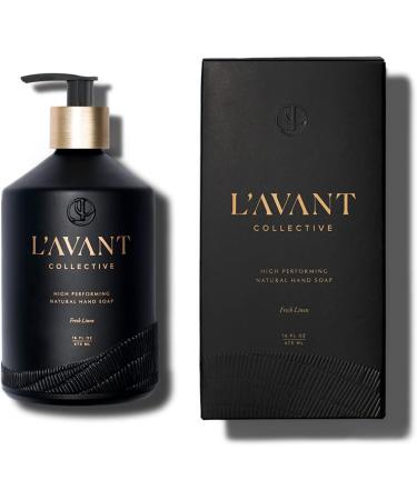 L'AVANT Collective Fresh Linen Hand Soap - Luxurious Ingredients in Reusable Glass Bottle (16 Fl Oz) - Buy Online on SooperMarket.com
