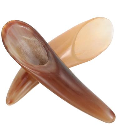 FRCOLOR Ox Horn Gua Sha Stone Guasha Massage Scraper Gua Sha Facial Tools Gua Sha Scraping Tools for Back Legs Arms Neck Shoulder 2pcs