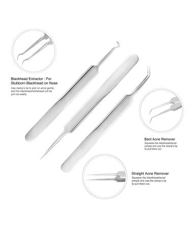 OETUIOW 9pcs Blackhead Remover Tool Kit - Professional Pimple Comedone Extractor Set for Pimples, Blackheads, Zit Removal - Forehead, Facial, and Nose - Buy Online on SooperMarket.com