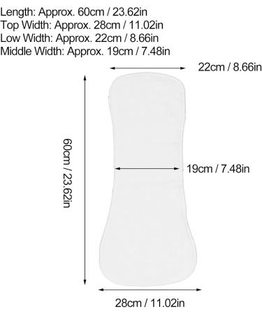 Nappy Cloth Liner Adult Diaper Insert Elderly Care Urinary Diaper Washable Reusable High Absorbent Adult Incontinence Urine Pad (23.62in Length) - Buy Online on SooperMarket.com