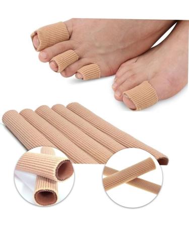 Plafope 2pcs Gel Finger Toe Cover - Silicone Thumb Protector Bandages for Finger Support and Wound Healing - Flesh Color - Buy Online on SooperMarket.com