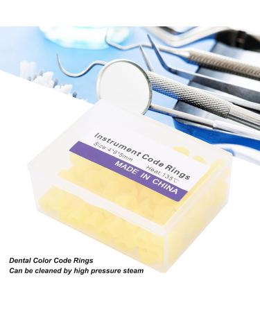 100 Non-Toxic Silicone Dental Color Code Rings - Yellow Orthodontic Instrument Bands for Easy Identification - Buy Online on SooperMarket.com