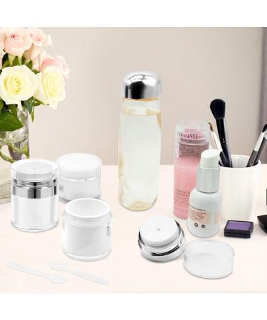 2Pcs 30ml Airless Pump Travel Cream Bottles Set - Refillable Cosmetic Containers for Lotions and Creams - Buy Online on SooperMarket.com