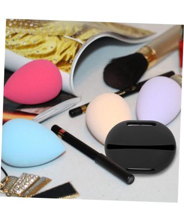 Mikinona 1set Powder Puff Storage Box Make up Travel Egg Rack Silica Gel Black 20X4.8CM - Buy Online on SooperMarket.com