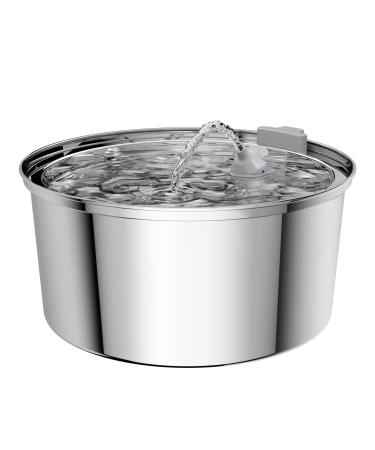 Cat Water Fountain Stainless Steel: YFYUPUP 108oz/3.2L Automatic Cat Drinking Fountain Pet Fountain Water Bowl Dog Water Dispenser Ultra-Quiet Pump and 3 Replacement Filters Pet Water Fountain