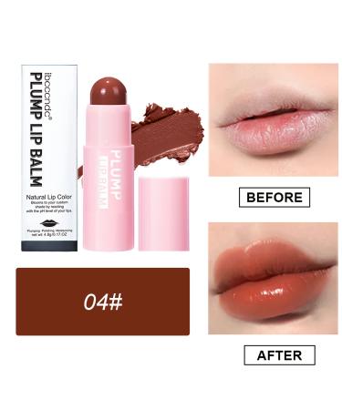 Plumping Lip Balm: Hydrating Tinted Lip Polish for Dry, Cracked Lips - Deep Nourishing Moisturizing Lip Gloss (Brown Vermeil) - Buy Online on SooperMarket.com