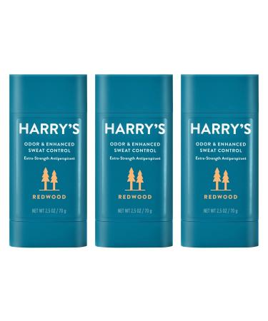 Harry's Extra-Strength Antiperspirant - Odor & Enhanced Sweat Control Antiperspirant for Men - Redwood, 1 Count (Pack of 3) Antiperspirant Redwood