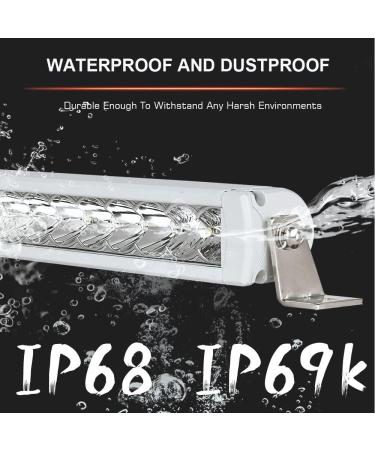 BiglionX 22 Waterproof LED Boat Light Bar - 200W 22000LM Spot&Flood Combo, Marine Grade IP68 Deck Yacht Headlights - 12V 24V - Buy Online on SooperMarket.com