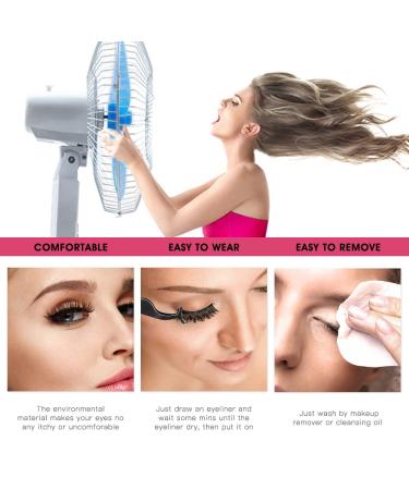 Magnetic Eyelashes with Eyeliner Kit - Natural Look Russian D Curl Faux Mink Lashes | Reusable & Easy to Remove - Buy Online on SooperMarket.com
