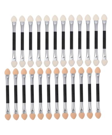 Mikinona 24pcs Latex Eye Shadow Stick Women Eye Shadow Brush Eyeshadow Double Sided Small Makeup Brush Eye Makeup Makeup Supplies Eyeshadow Blending Brush