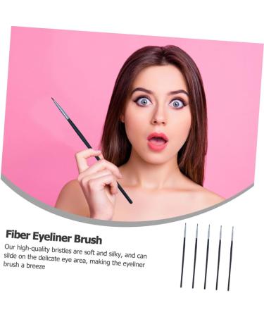 WOONEKY 5pcs Fine Eyeliner Brush Make up for Face Lipstick Brush Gel Liner Eyeliner Black Fiber - Buy Online on SooperMarket.com