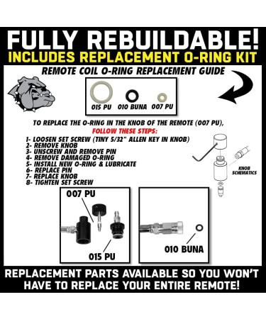 Maddog Heavy Duty Paintball Tank Remote Coil - CO2 / HPA Compressed Air Quick Disconnect - Buy Online on SooperMarket.com