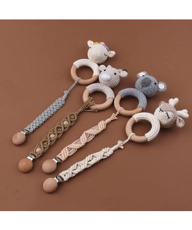 WT-DDJJK Baby Pacifier Chain Clip | Woven Cotton Rope Nipple Soother Holder - International Shipping - Buy Online on SooperMarket.com
