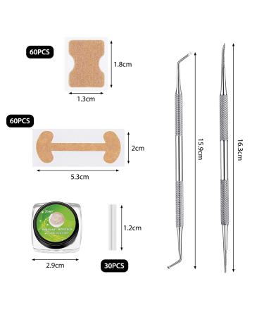 152-Piece Ingrown Toenail Tool Set | Toenail Correction Patch Clasp & Files for Pain Relief - Ship Internationally - Buy Online on SooperMarket.com