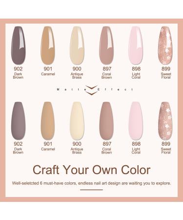 Lavender Violets 14g x 6 Colors Dip Powder Set for Nude Pink Cream Beige Nail Art - J204 - Buy Online on SooperMarket.com