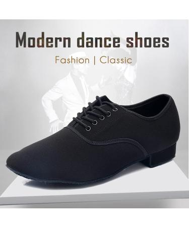 HIPPOSEUS Men's Ballroom Dance Shoes Latin Tango Rumba Low Heel - Black Suede Sole | Model M2 7.5 - Buy Online on SooperMarket.com