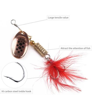 10PCS Spinner Lures Metal Bait Sequins Spinner Fishing Lures Fishing Lures Fishing Accessories Fishing Spinners Lifelike Fishing Bait Crankbaits Set for Outdoor Fishing Red - Buy Online on SooperMarket.com