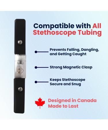 ScopePal Stethoscope Clip for Doctors & Nurses | Stethoscope Accessory Compatible with 3M Littmann Classic III, Lightweight II S.E | Black - Buy Online on SooperMarket.com