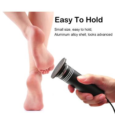 Upgraded Electric Callus Remover - Adjustable Speed & 60 Replacement Sandpaper Discs - Professional Pedicure for Men & Women - Black - Buy Online on SooperMarket.com