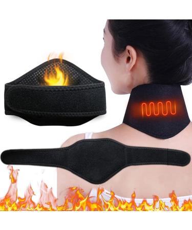 Kenanlan Neck Neck Brace 17 * 11 * 2 Magnetic Thermal Self Heating Neck Pad Massager Belt Neck Support Brace Massager with 9 Magnetic Stones