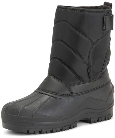 POLAR Mens Muck Nylon Strap Lace Up Duck Snow Winter Flat Rain Outdoor Boots 13 Black