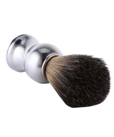 Premium Badger Hair Shaving Brush - Natural Skin-Friendly Brush with Silver Plastic Handle for Perfect Shave | Buy Internationally - Buy Online on SooperMarket.com