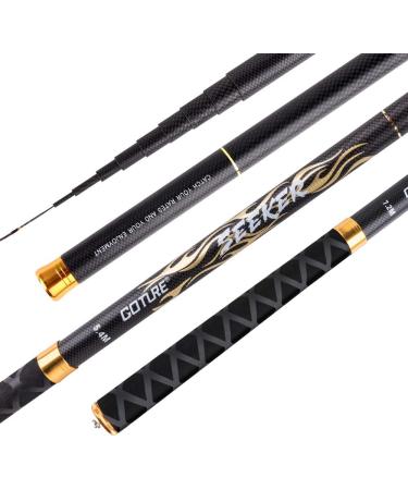 Goture Telescopic Tenkara Fishing Rod - Ultralight Portable Collapsible Bass Crappie Rod | Carbon Fiber Inshore Stream Trout Pole | 12ft/3.6m Free Tip Set - Buy Online on SooperMarket.com