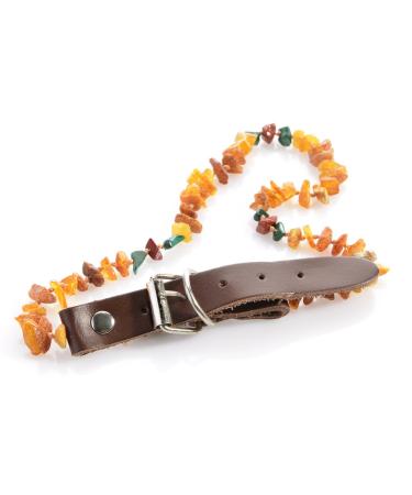 Larsson | Amber necklace | Malachite | Red Jasper | 50-60 cm | Dogs | Cats