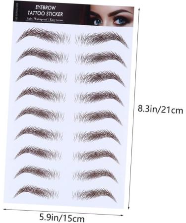 Beavorty 10 Pcs Eyebrow Stickers Imitation Eyebrow Sticker False Eyebrows Cosmetics Miss Blush Makeup - Buy Online on SooperMarket.com