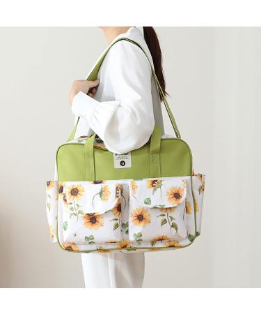 SONARIN Large Capacity Waterproof Baby Changing Tote Bag - Stylish Portable Diaper Bag with Shoulder Strap & Changing Mat, Sunflower Design - Buy Online on SooperMarket.com