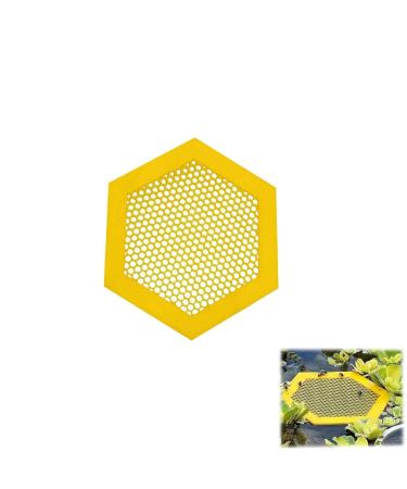 Colorful Bee Watering Station Bee Waterer and Butterfly Water Stations Floating Bee Island Use for Bee Cups for Garden Bee Water Catcher Cups for Thirsty Pollinators(Color:Yellow)