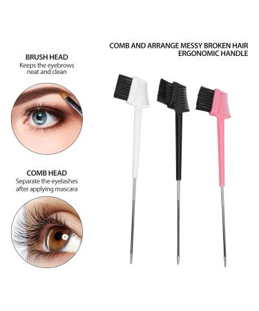3pcs Eyebrow Brush Comb Set - Multifunctional Double Sided Eyelash & Eyebrow Grooming Tool for Lash Separation & Clump Removal - Buy Online on SooperMarket.com