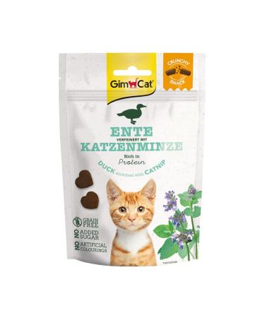 Gimcat crunchy snacks duck with catnip - crispy and protein -rich cat delicacies without added sugar - 1 bag (1 x 50 g) 50 g (1 Pack) duck with catnip