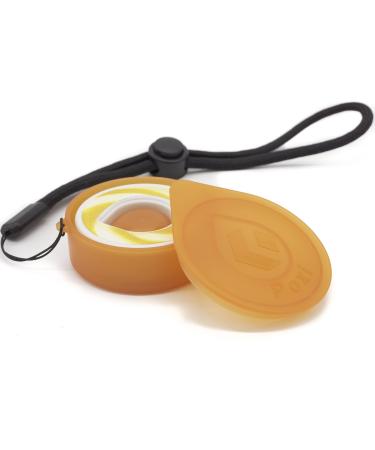 Kumetic Poxi Storage Box Suitable for Air Up fragrance -pod/aroma pod - for airtight storage - protective cover aroma box - with loop - made in germany orange