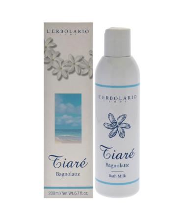 LErbolario Tiare Bath Milk 6.7 oz - Body Wash - With Extracts of Tiare Flowers - With Monoi and Coconut Milk - Floral Fruity Scent - Cruelty-Free