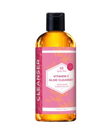 Leven Rose Vitamin C Cleanser 4 oz Facial Cleanser for Women & Men with Argan Oil Vitamin E Rose Water Aloe Foam Face Cleanser and Face Moisturizer for All Skin Types Vitamin C Foaming Facial Cleanser