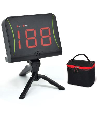 Oye Baseball Speed Radar Speed measuring device and ball speed radar with red LED display shot-speed radar with MPH and KPH measurement free-standing radar for hockey football
