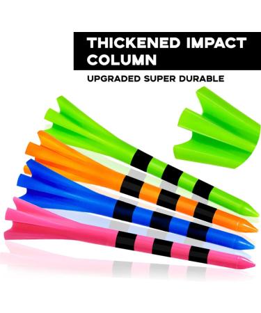 ENHUA Golf Plastic Tees 120 Pack - Unbreakable 3-1/4 Inch Long Blue Tees - Low Friction Bulk Tees - Mixcolor - Buy Online on SooperMarket.com