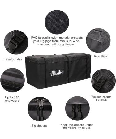 CZC AUTO 20 cu. ft Waterproof Hitch Cargo Carrier Bag - for Car, Truck, SUV & Vans | Weatherproof Traveling Bag for Hitch Trays & Baskets - Safe, Steady & Durable | Black - Buy Online on SooperMarket.com
